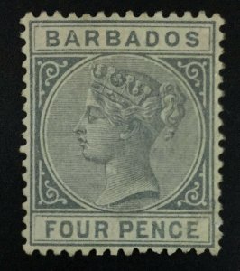 MOMEN: BARBADOS SG #97 1882 MINT OG H £350 LOT #62286