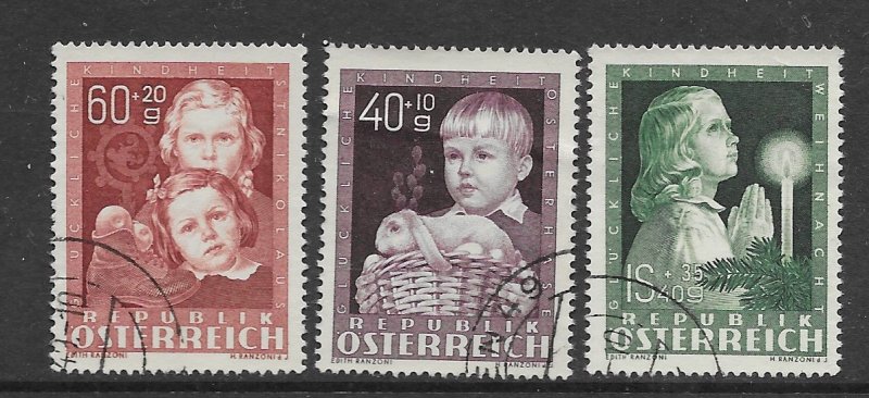Austria B260-62  1949  set 3    VF Used