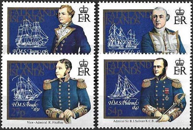 1985 Falkland Islands Captains and their Sailing Ships VF/MNH! LOOK!