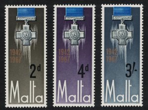 Malta George Cross Award to Malta 3v 1967 MNH SG#379-381