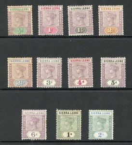 Sierra Leone SG41/57 Set to 2/- M/M (some with brown gum) Cat 106 pounds