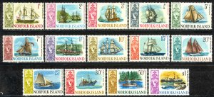 Norfolk Island Sc# 100-113 MH 1967-1968 Ships