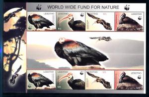 [53578] Lesotho 2004 Birds Vögel Oiseaux Ucelli WWF Ibis MNH Sheet