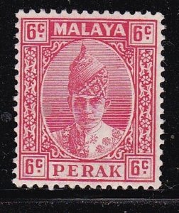 Album Treasures Malaya Perak Scott # 88 6c Sultan Iskandar Mint LH