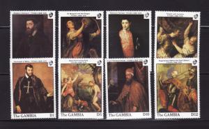 Gambia 753-760 Set MNH Art, Titian Paintings