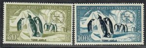 $French S. Antarctic Terr. Sc#C1-C2 M/NH/VF, complete set, Cv. $77.50