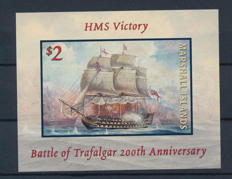 [81260] Marshall Islands 2005 Ships HMS Victory Battle of Trafalgar Sheet MNH