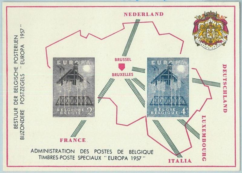 67318 -  BELGIUM - Postal History - SPECIAL official CARD -  1958 EUROPA CEPT