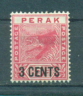 Malaya - Perak sc# 46 mh cat value $4.25