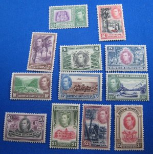 BRITISH HONDURAS 1938  -  SCOTT # 115-126  COMPLETE SET   MLH     (b25)