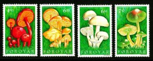 ES-1353 FAROE ISLANDS 1997 MUSHROOMS SCOTT 315-318 SET OF 4  MNH $7.00