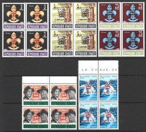 1964 Haiti Scout BLOCKS Set Ovpted for INNSBRUCK OLYMPICS #B31-34, CB49 VF-NH-