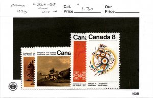 Canada, Postage Stamp, #566-569 Mint NH, 1972 Indian (AE)