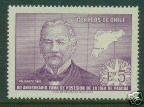 Chile Map 283 MNH F-VF