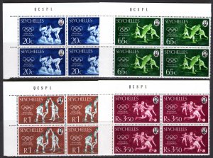 Seychelles 1976 Sc#353/356 MONTREAL OLYMPIC GAMES Block of 4 MNH