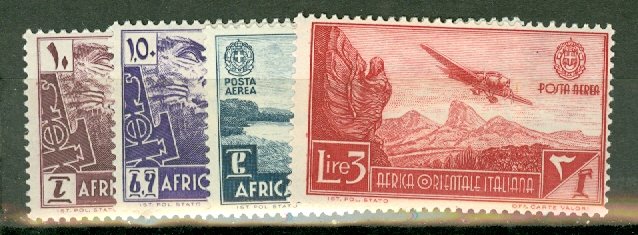 F: Italian East Africa 1-20, C1-11, CE1-2 mint CV ; scan shows only a few
