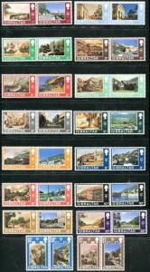 Gibraltar 1971 Sc#241-272 Tourism Scenic Locations Mint NH Pairs Complete Set