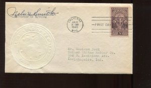 Nels Smith Wyoming State Governor Signed Cover LV6262