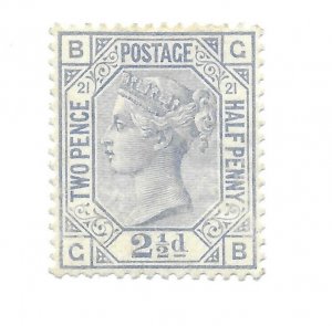 #82 Britain PL 21 MH H.H.N. S,C, - CAT $712.00 (Premium Added) - Stamp