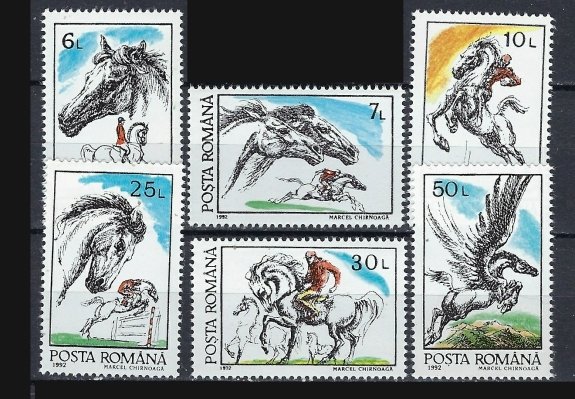 Romania 3736-41 MNH 1992 Horses (ak1740)