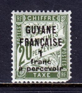 French Guiana - Scott #J11 - MH - Thin speck, rnd. cnr. LR - SCV $2.50