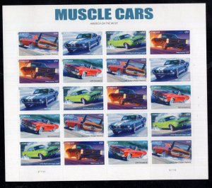 U.S. - 4743-7 - Muscle Cars - Complete Sheet -  Never Hinged