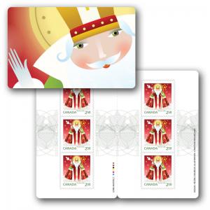 Canada 2800a Christmas Santa $2.50 booklet (6 stamps) MNH 2014