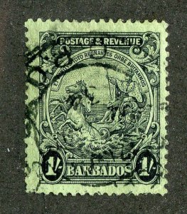 1925 Barbados Sc.# 175a 13½x12½ used cv $50 ( 9702 BCXX )