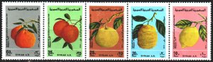 Syria. 1977. 1367-71. Fruit. MVLH. 