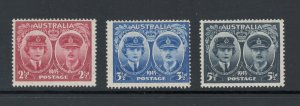 Australia 1945 Inauguration of Duke of Gloucester Scott # 197 - 199 MH