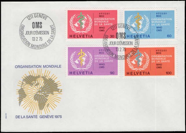 Switzerland SC# 3O 36-39 FDC