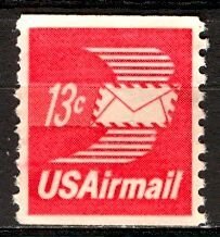 USA; 1973: Sc. # C83:  Used Perf. 10 Coil Single Stamp