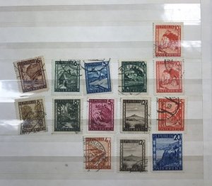 Red Stock Book With Old Stamps  Of Austria Very Clean