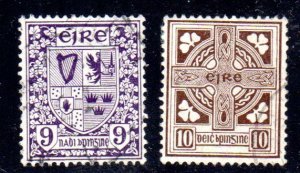 Ireland 1922-3, SC 74-5, F/VF, lightly used, key values, cat. $60.00
