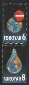 2009 Faroe Islands - Sc 508-9 - MNH VF - 2 single - Global Warming