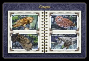 HERRICKSTAMP NEW ISSUES ST. THOMAS Owls Sheetlet