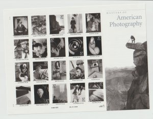 US Scott #3649 American Photography Lange, Stieglitz -2001 Full Sheet 20 MNH