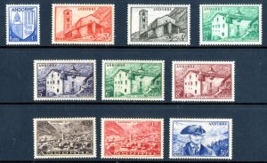 FRENCH ANDORRA 114-23 MNH  SCV $122.50 BIN $72.50 (RL) 100