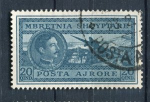 ALBANIA; 1930 early Airmail issue fine used 20q. value