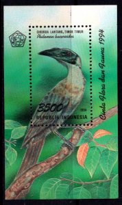 Indonesia 1994 Philemon Buceroides Bird Mint MNH Miniature Sheet SC 1593