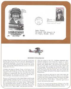 US 2956  FDC  Bessie Coleman, Daredevil Aviator.