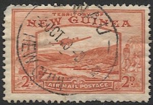 NEW GUINEA 1939 Sc C49, Used VF 2d Airmail, SOTN  WAU postmark/cancel