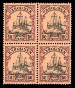 German Colonies, Caroline Islands #14 Cat$20+, 1901 50pf purple and black, bl...