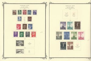 Vatican Stamp Collection on 4 Scott Specialty Pages, 1929-59 Back Book, JFZ