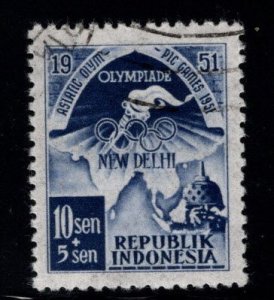 Indonesia Scott  B59 Used 1951 Asiatic Olympic games semi-postal