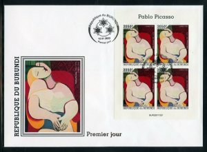 BURUNDI 2022 PABLO PICASSO THE DREAM  SHEET FDC