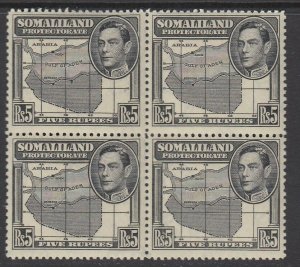 Somaliland Protectorate, Scott 95 (SG 104), MNH block of four