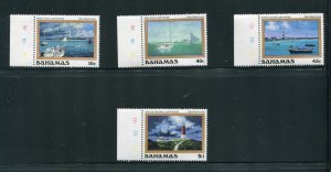 Bahamas 630 - 632 Lighthouse Paintings by Roland Lowe Stamp Set MNH 1987