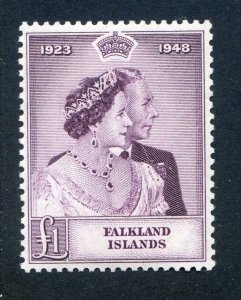 Falkland Islands 1948 Silver Wedding SG167 Unmounted Mint