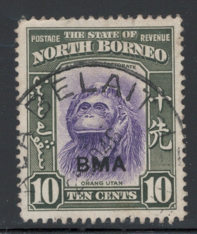 North Borneo 1945 Orangutan BMA Overprint 10c Scott # 214 U SON